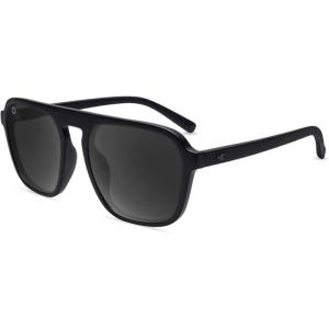 Knockaround Pacific Palisades Polarized Sunglasses for Men & Women – Retro Sunglasses – UV400 Protection(Black on Black / Smoke)