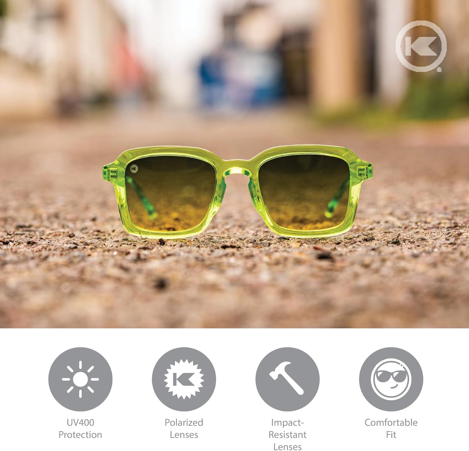 image:imageKnockaround Panoramas Polarized Sunglasses for Men amp Women Retro Sunglasses UV400 ProtectionPucker Up Lemon Lime