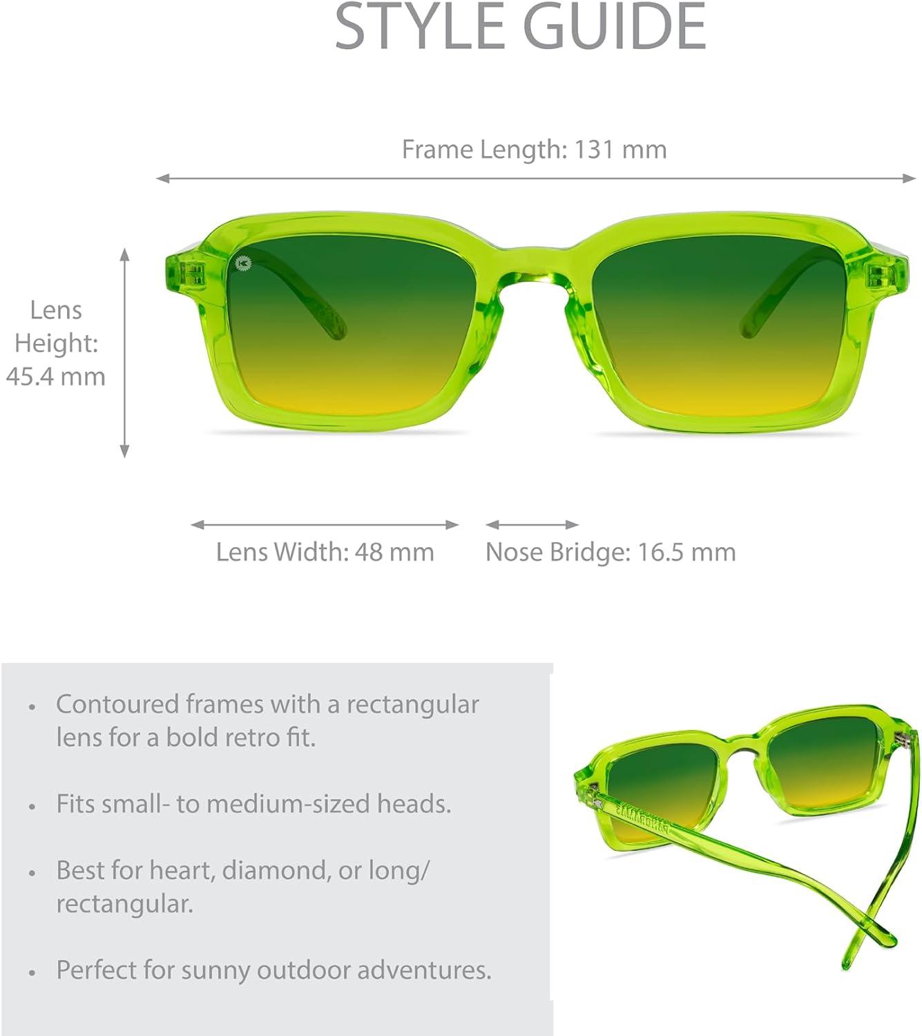 image:imageKnockaround Panoramas Polarized Sunglasses for Men amp Women Retro Sunglasses UV400 ProtectionPucker Up Lemon Lime