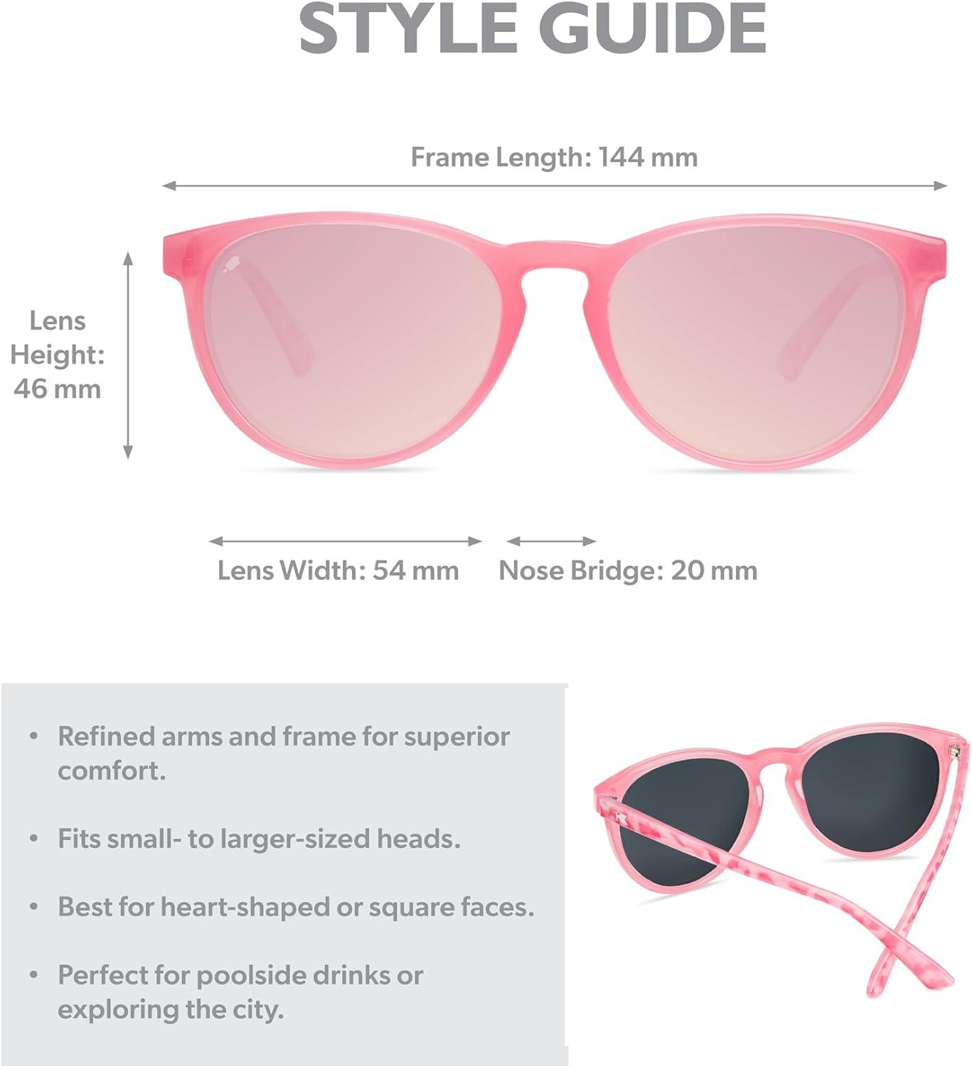 image:imageKnockaround Mai Tais Polarized Sunglasses for Women amp Men UV400 ProtectionStrawberry Cake Pop Pink