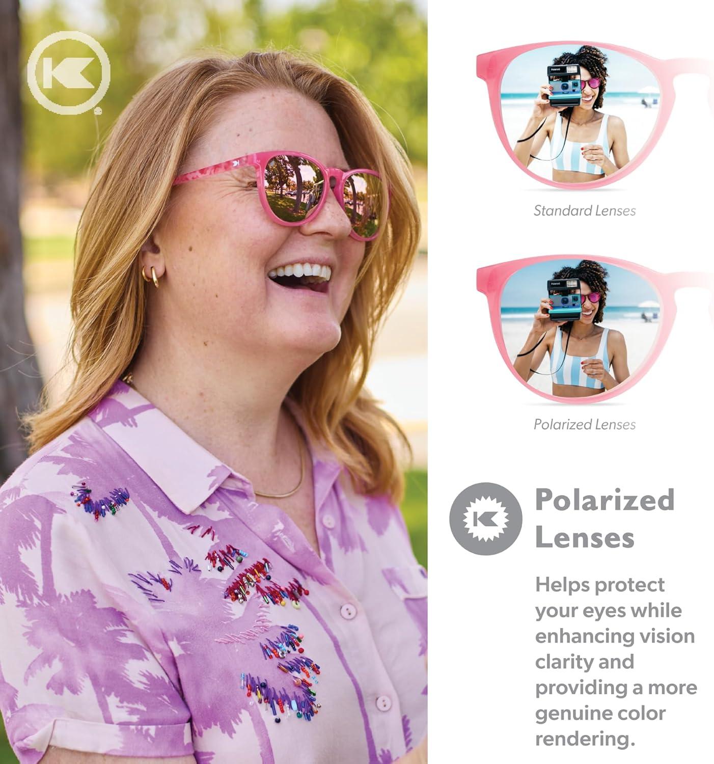 image:imageKnockaround Mai Tais Polarized Sunglasses for Women amp Men UV400 ProtectionStrawberry Cake Pop Pink