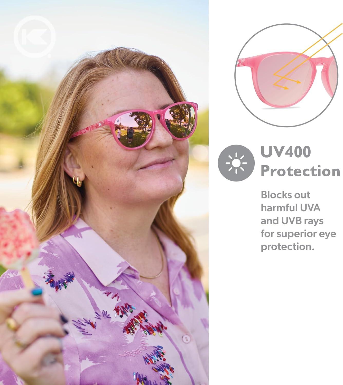image:imageKnockaround Mai Tais Polarized Sunglasses for Women amp Men UV400 ProtectionStrawberry Cake Pop Pink