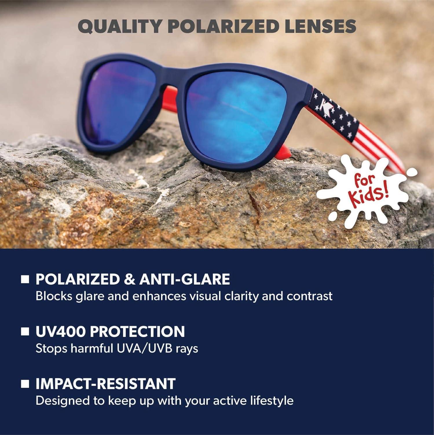 image:imageKnockaround Kids Premiums Polarized Sunglasses for Kids UV400 ProtectionStar Spangled Moonshine