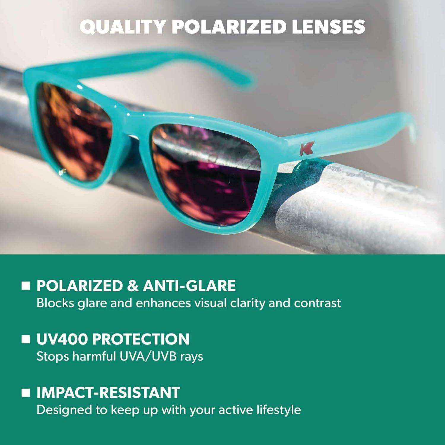 image:imageKnockaround Premiums Polarized Sunglasses for Men amp Women UV400 ProtectionAquamarine Fuschia