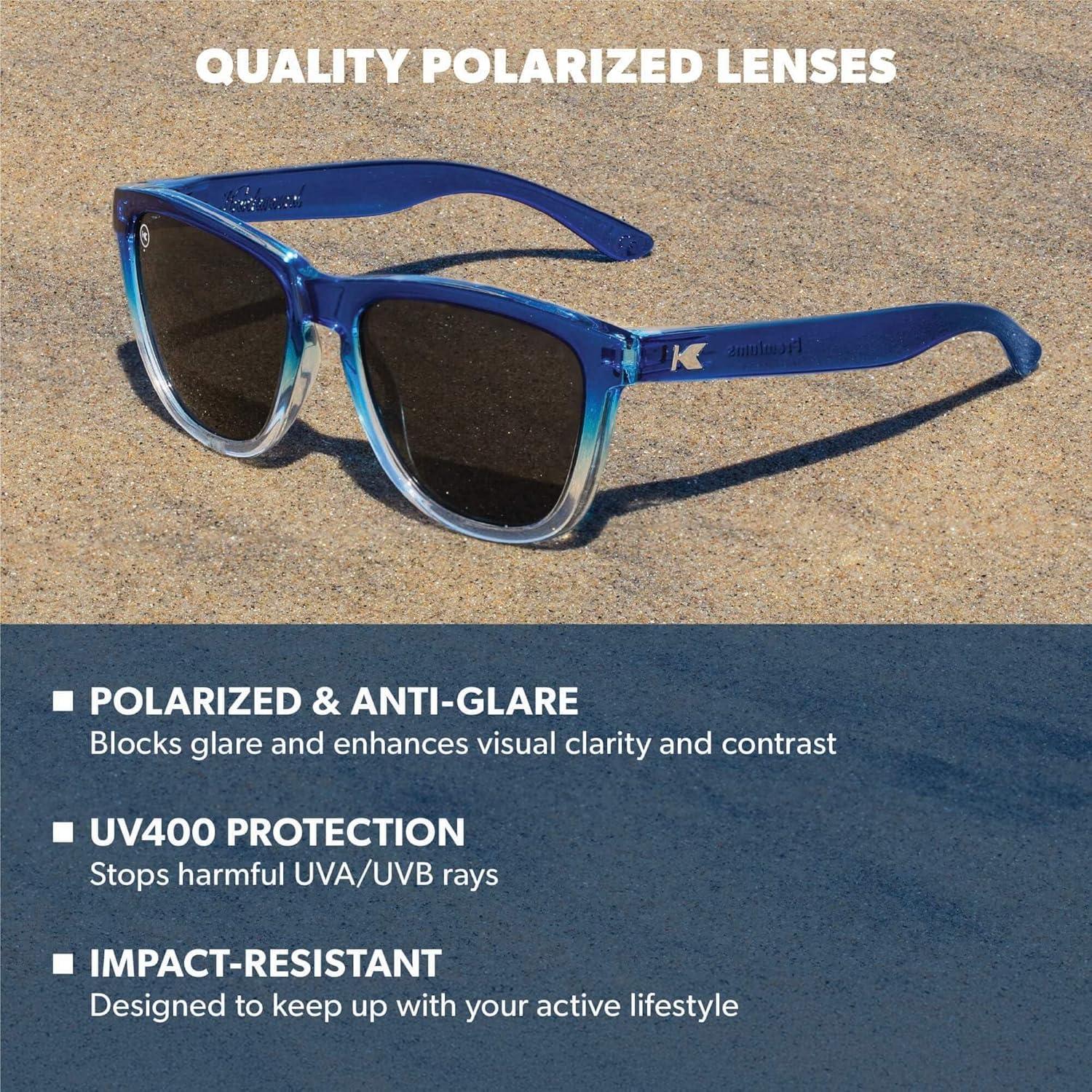 image:imageKnockaround Premiums Polarized Sunglasses for Men amp Women UV400 ProtectionBlue Obsidian Smoke