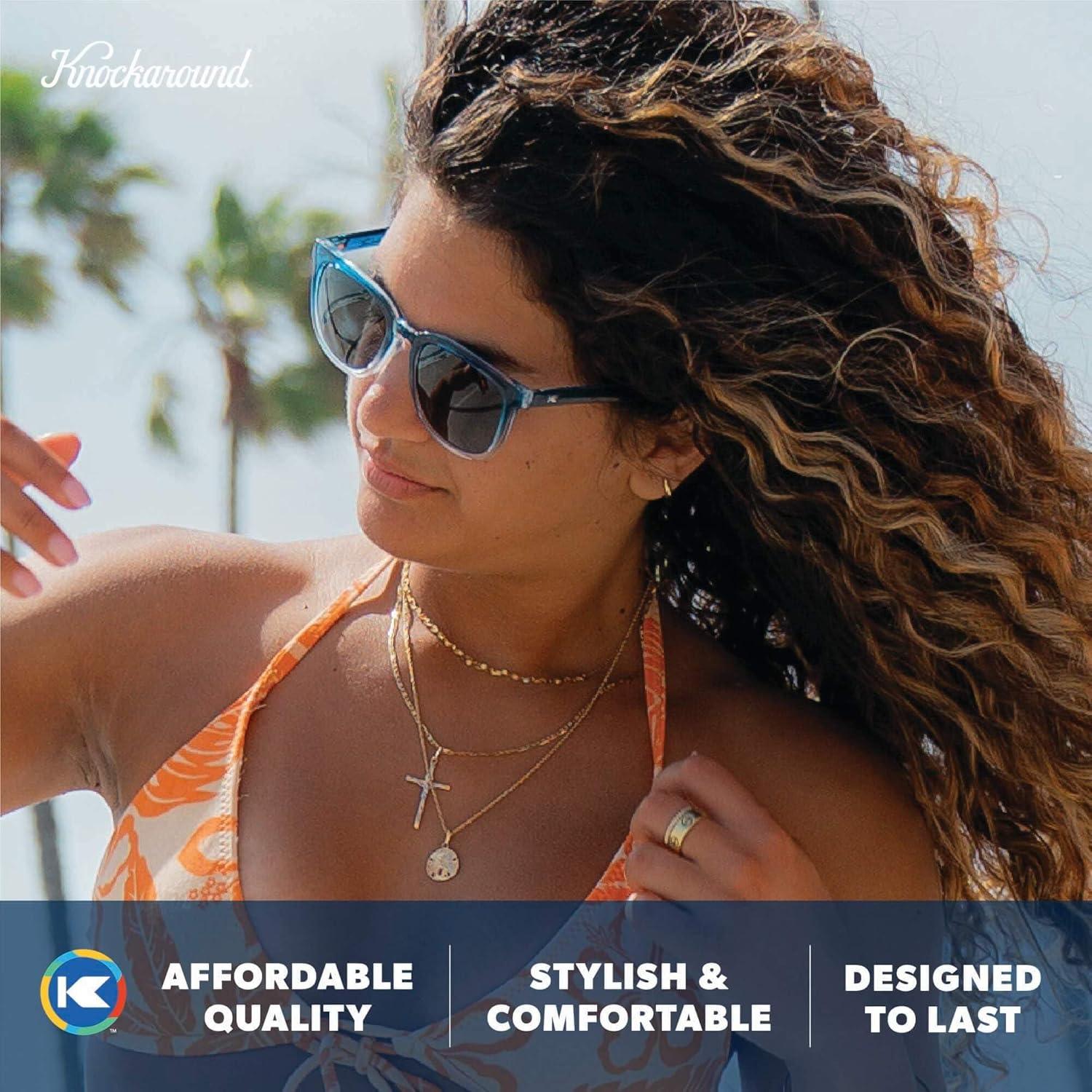 image:imageKnockaround Premiums Polarized Sunglasses for Men amp Women UV400 ProtectionBlue Obsidian Smoke