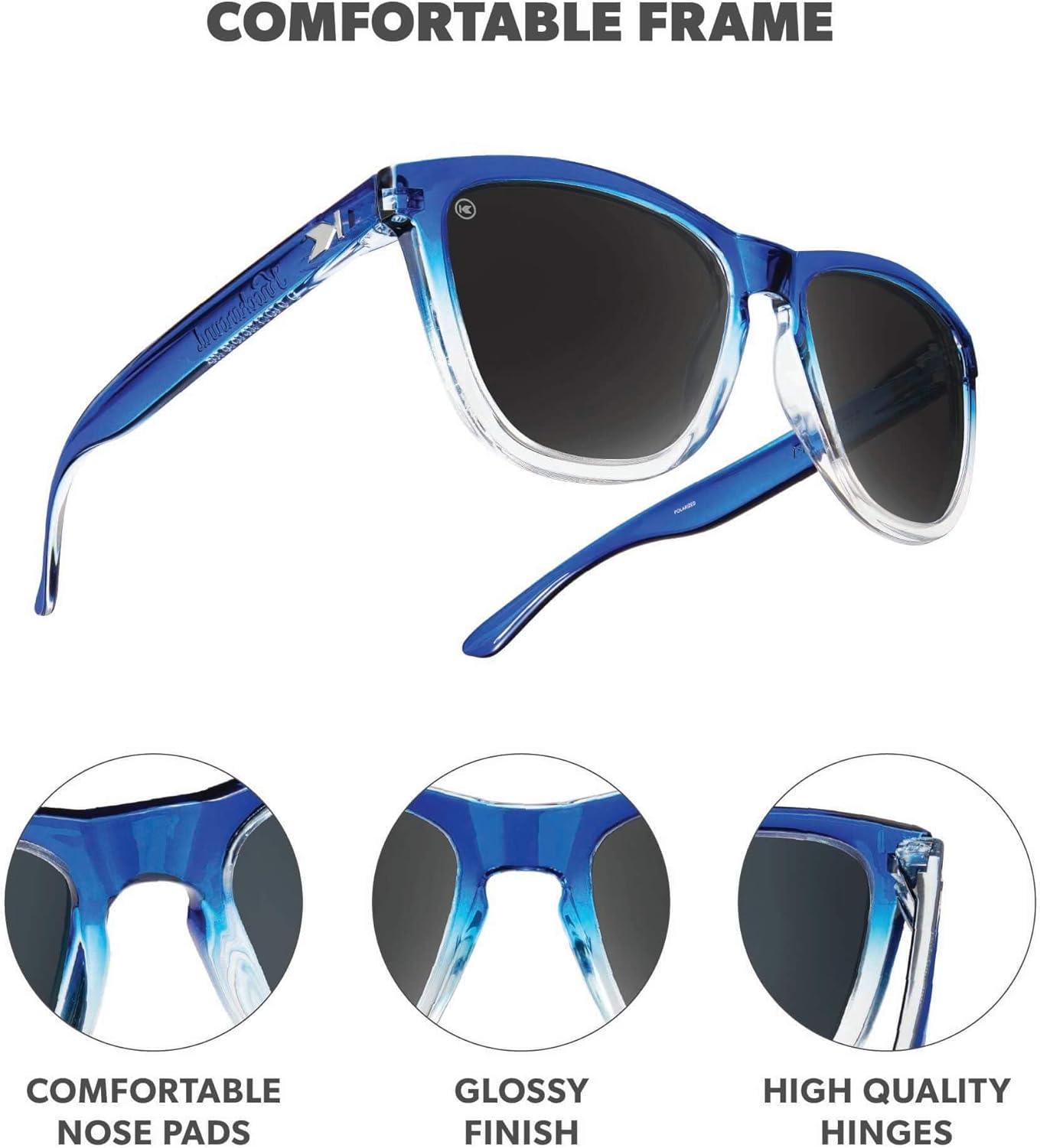 image:imageKnockaround Premiums Polarized Sunglasses for Men amp Women UV400 ProtectionBlue Obsidian Smoke