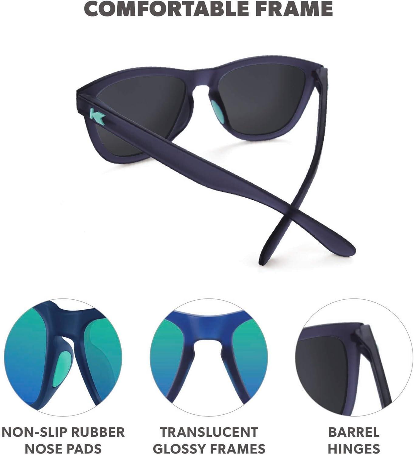 image:imageKnockaround Premiums Polarized Sunglasses for Men amp Women UV400 ProtectionRubberized Navy Mint