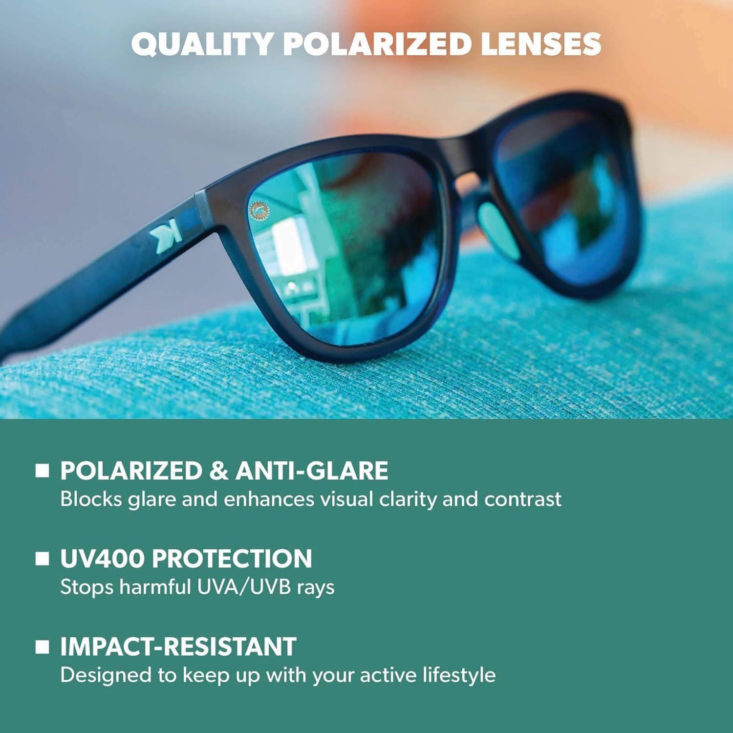 image:imageKnockaround Premiums Polarized Sunglasses for Men amp Women UV400 ProtectionRubberized Navy Mint