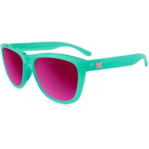 Knockaround Premiums Polarized Sunglasses for Men & Women – UV400 Protection(Aquamarine / Fuschia)