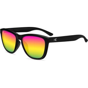 Knockaround Premiums Polarized Sunglasses for Men & Women – UV400 Protection(Black / Rainbow)