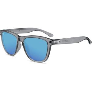 Knockaround Premiums Polarized Sunglasses for Men & Women – UV400 Protection(Clear Grey / Aqua)