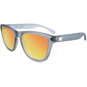 Knockaround Premiums Polarized Sunglasses for Men & Women – UV400 Protection(Frosted Grey / Red Sunset)