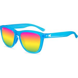 Knockaround Premiums Polarized Sunglasses for Men & Women – UV400 Protection(Rainbow Blues / Rainbow)